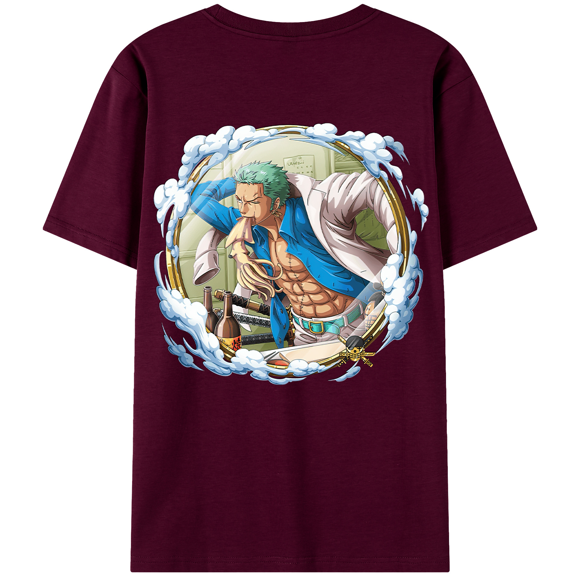 ワンピース ロロノア・ゾロ ONE PIECE Roronoa Zoro レディース半袖Tシャツ(バックプリント)